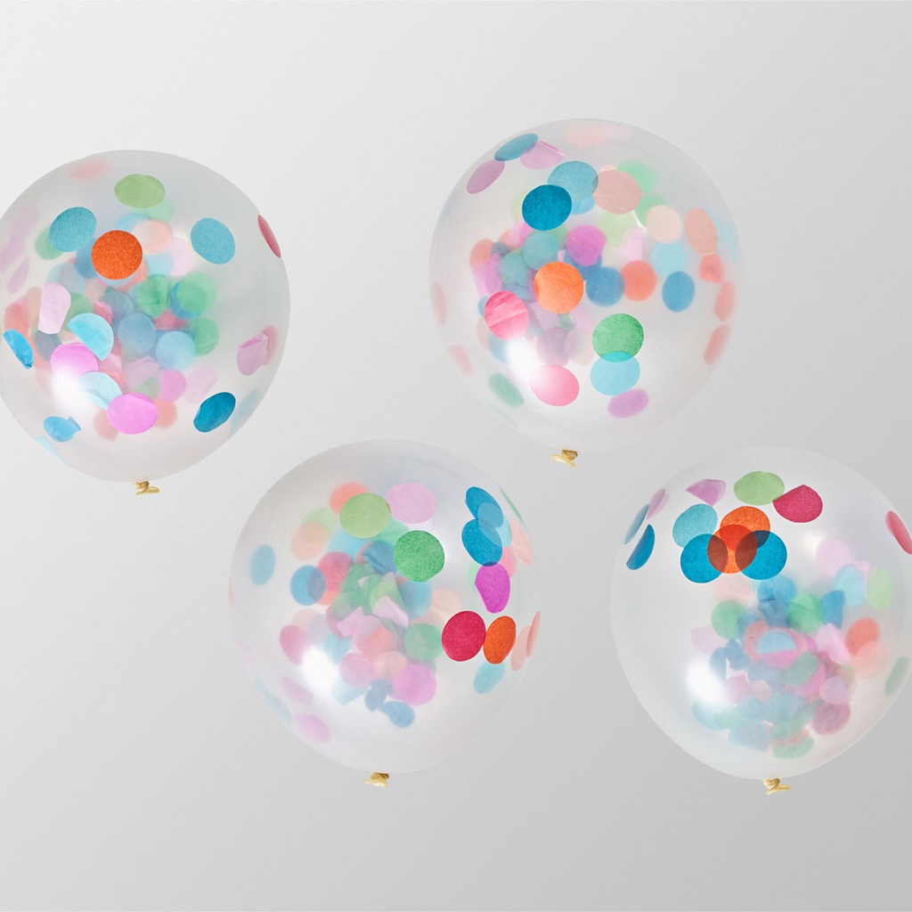Ballons confettis colorés