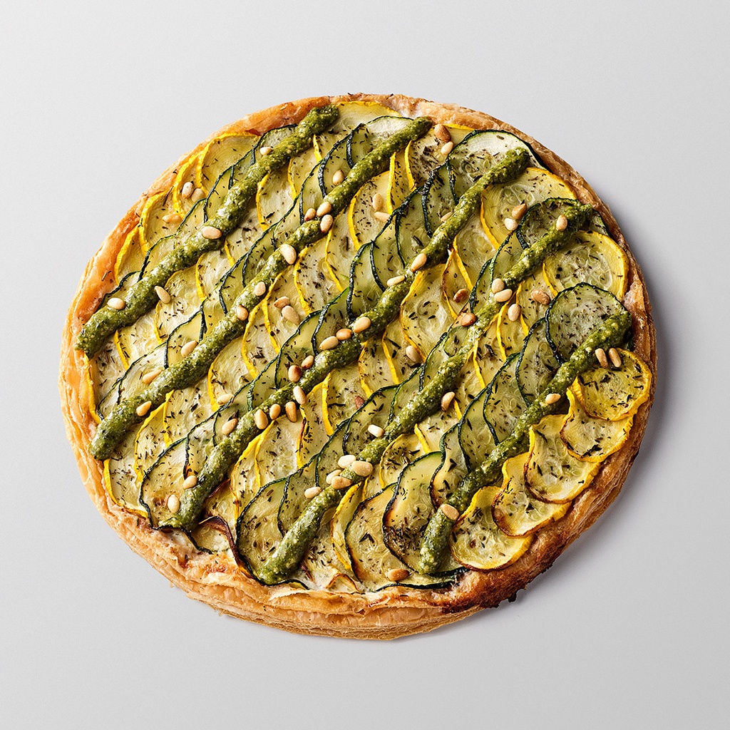 Thin zucchini tart