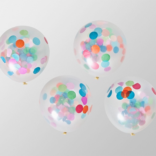 Ballons confettis colorés