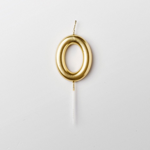Gold candle number 0