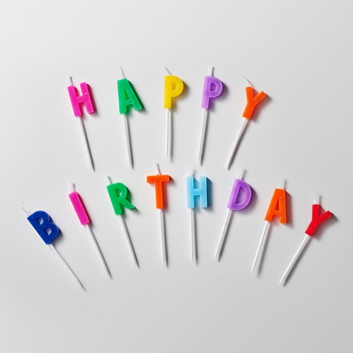 happy birthday kleur kaarsen 